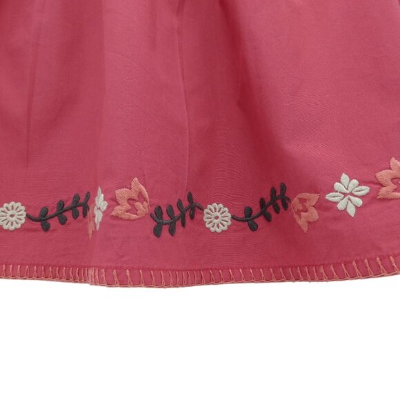 HANNA ANDERSSON Girl's Pink Floral Embroidered Skirt Size 8/130 cm - Picture 3 of 7